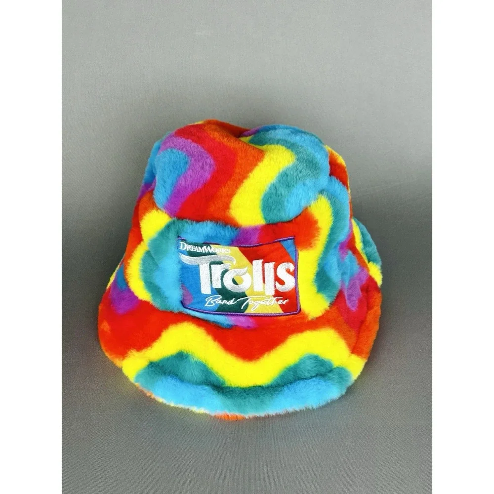 Dreamworks Trolls Movie Promo Adult Tie‎ Dye Rainbow Bucket Hat